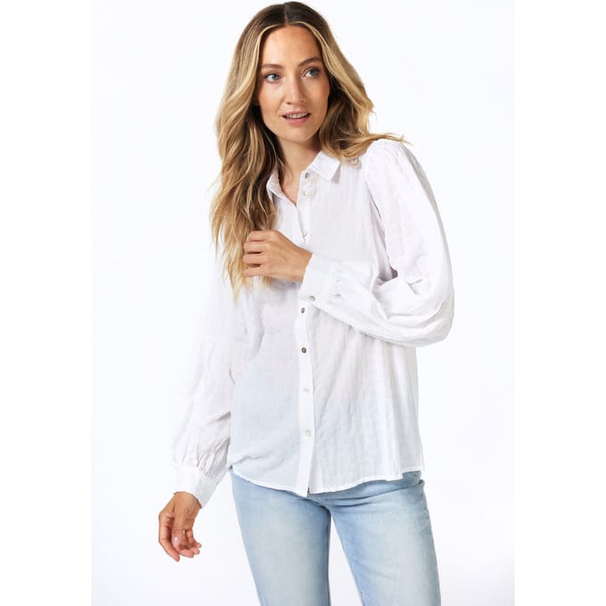 EsQualo Blouse Structure Fabric Off White Taglia: 36 | Maglie a manica lunga Outlet | Donna | Bianco