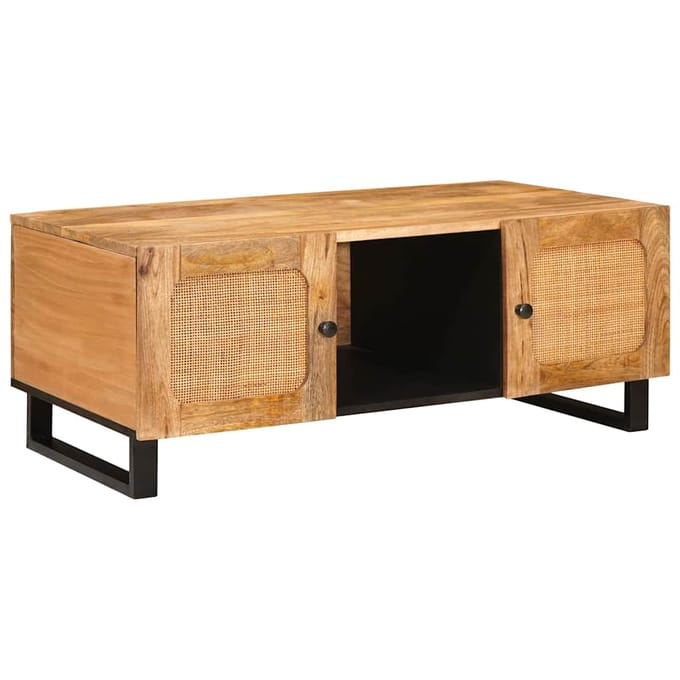 vidaXL - Salontafel - Artisan - Eiken - 100 - x - 54 - x - 40 - cm - Massief - Mango - Hout
