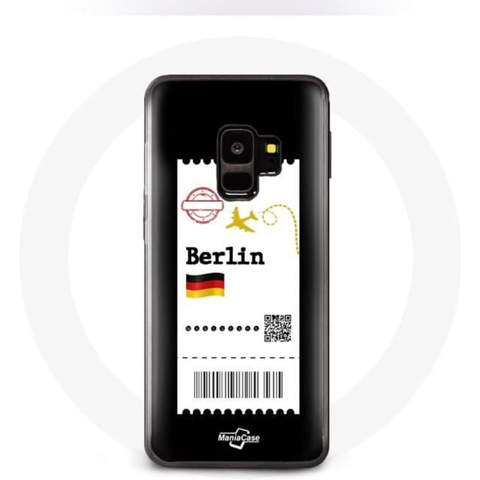 Hoesje voor Samsung Galaxy S9 Vliegticket Berlijn