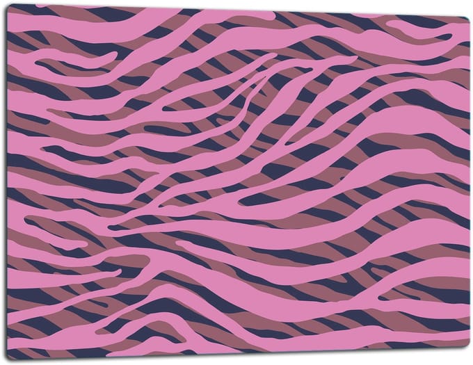TMK ArtDeko - Snijplank - Glazen Beschermplaat - 52cm x 40cm - Modieuze Zebra