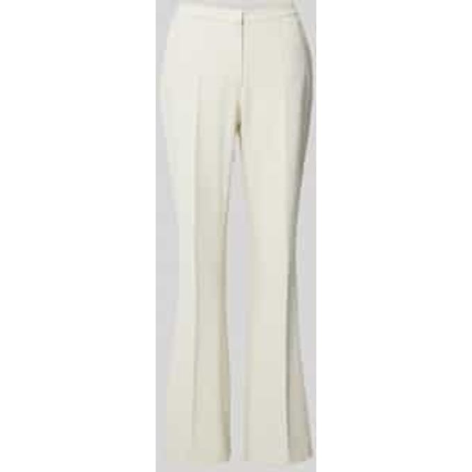 Flared stoffen broek met siernaden en viscoe, model 'DORO'