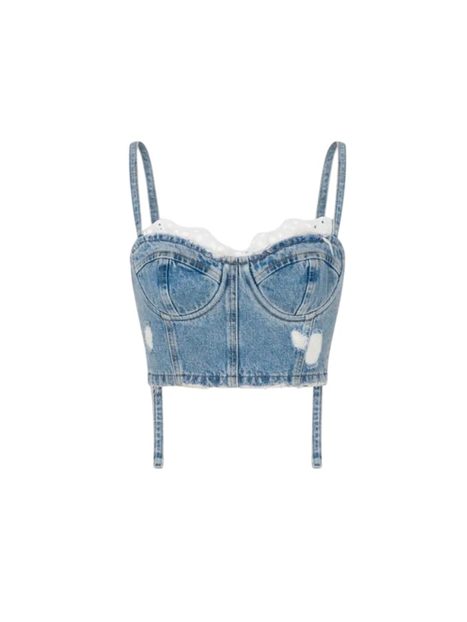 kano's en top vrouw Moschino Jeans - top denim 13,5 oz - blauw