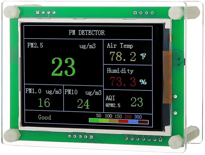 Luchtkwaliteitsmonitor Indoor voor Thuis en Kantoor - Meet PM1.0, PM2.5, PM10