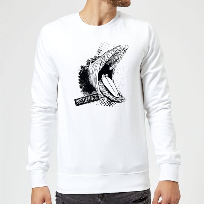Beetlejuice Barbara Monster Sweatshirt - White - XXL - Wit
