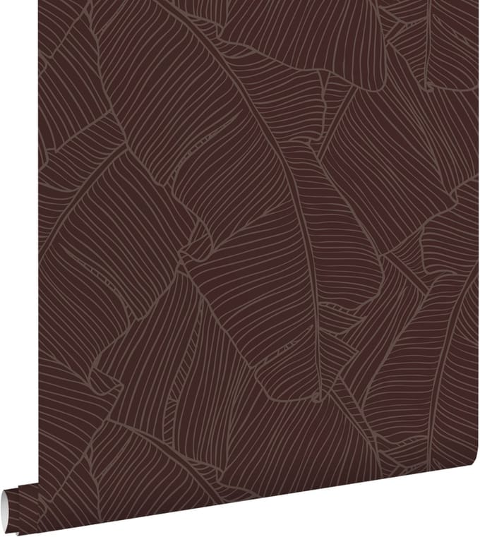 ESTAhome behang bladeren bordeaux rood - 50 x 900 cm - 131165