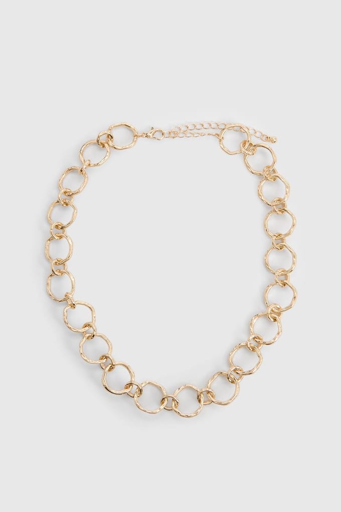 boohoo Dames Abstracte Schakelketting | Goud