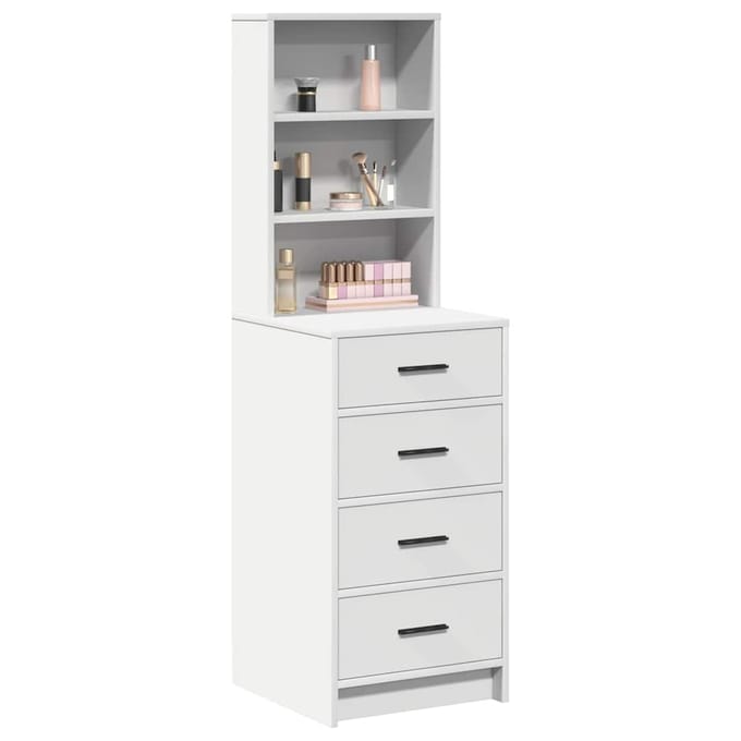 vidaXL - Highboard - Wit - 40 - x - 41 - x - 135 - cm - Bewerkt - hout