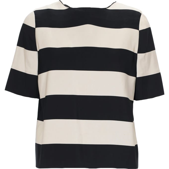 Lanvin top met zwarte en witte strepen - jaren 2010