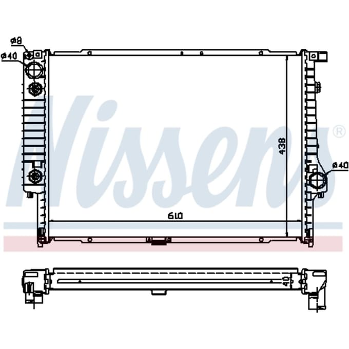 Radiator, motorkoeling NISSENS 60597A