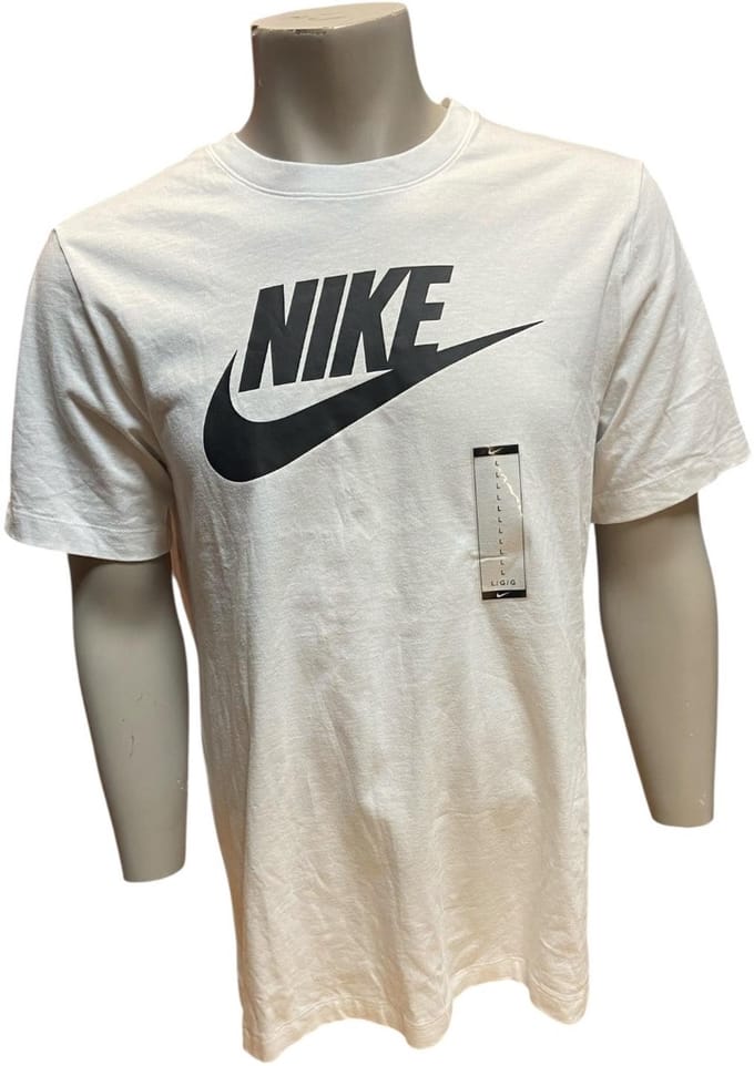 NIKE T-SHIRT WIT/ZWART- MAAT L