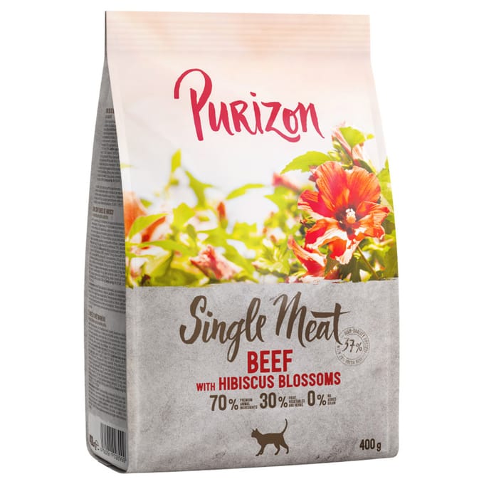 400g Single Meat Rund met Hibiscusbloesem Purizon Kattenvoer