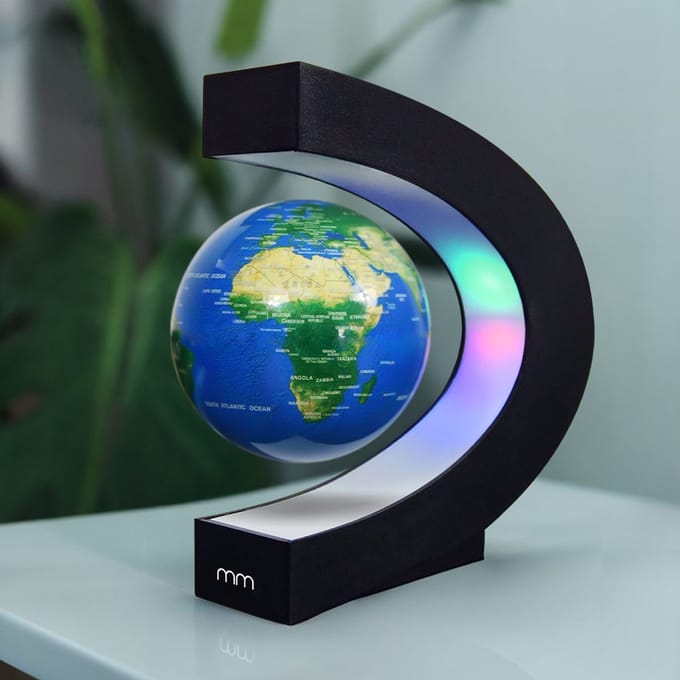 Zwevende magnetische globus met LED-verlichting cadeau voor de baas voor op het bureau