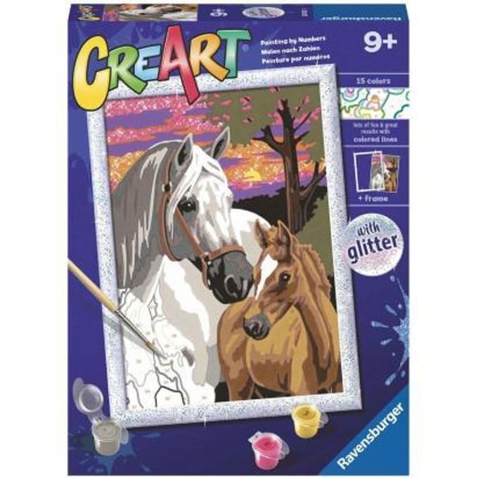 Ravensburger CreArt Sunset Horses - Schilderen op nummer voor kinderen