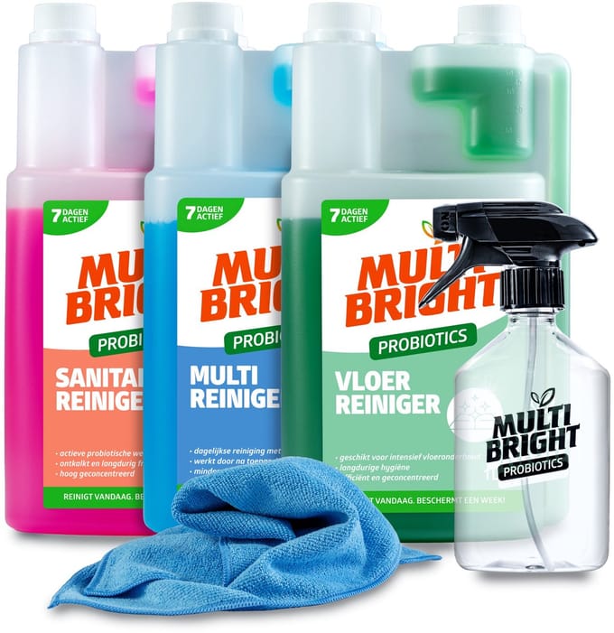 Multibright probiotische Triple Pack Mix Reiniger Set 3 - Triple Pack voordeelset - 5 stuks