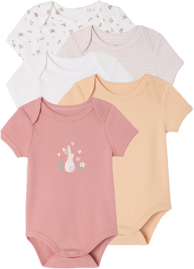 Vertbaudet Set van 5 babyrompers met korte mouwen