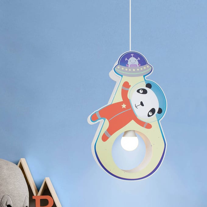 Elobra Little Astronauts Panda hanglamp
