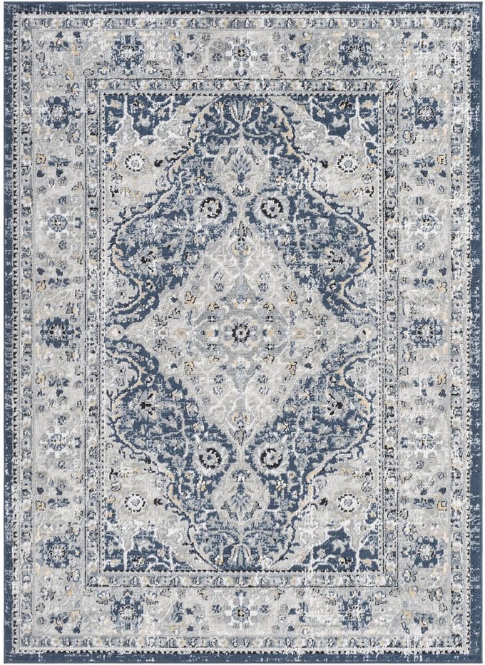 SURYA - PETRA Vintage Oosters Blauw Tapijt