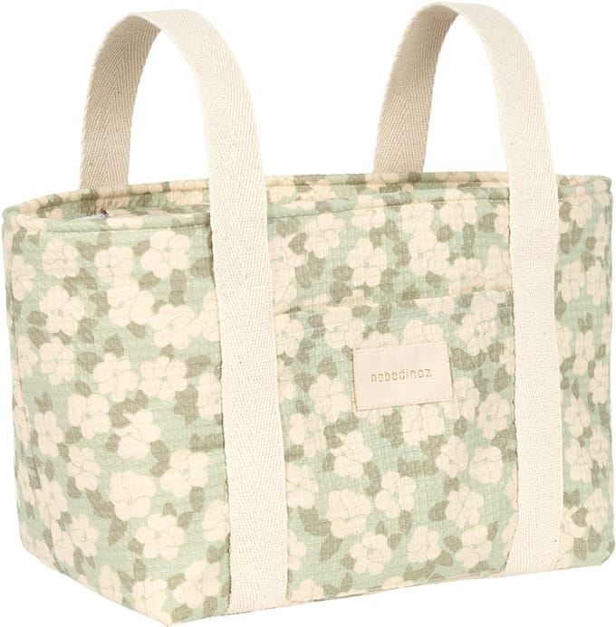 Nobodinoz Opera Waterproof Luiertas - 42x22x12cm - Green Sakura