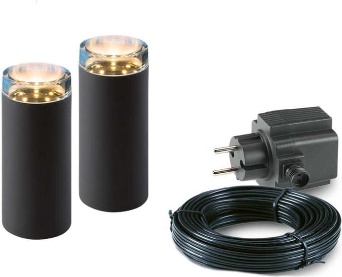 2x LED Pilaren - 2 Watt - 12V - 160mm - complete set