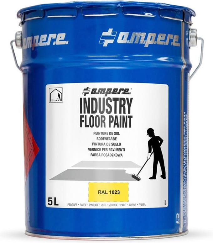 Ampere Industry Floor Paint markeerverf - 5 liter | Geel