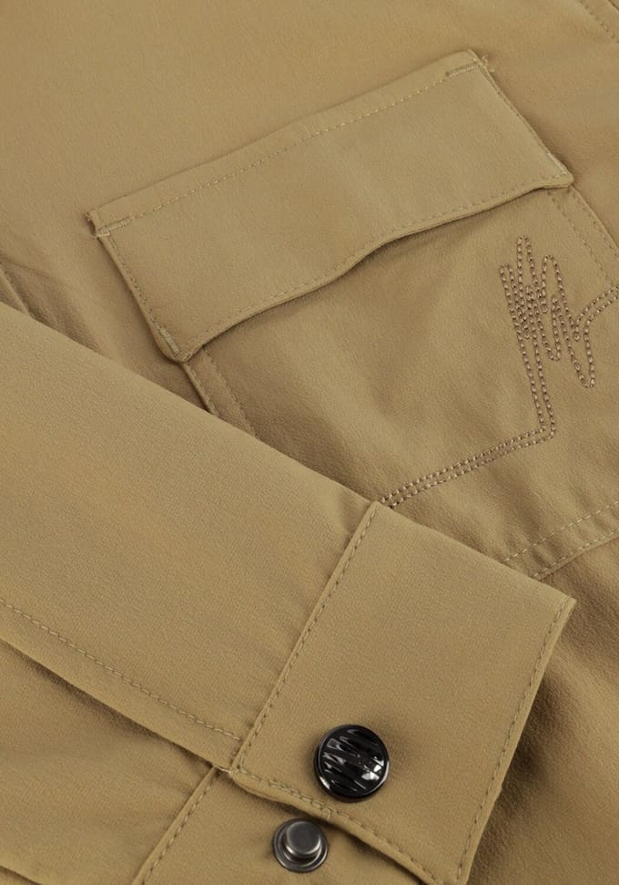 Malelions Ripstop Zip Overshirt Overhemden Jongens - Zand - Maat 164