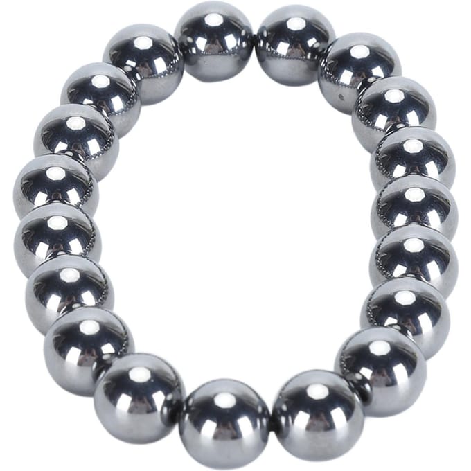 Terahertz Armband met Elastisch Koord Terahertz Helende Steen Kralen Kracht Energie Steen Armband voor 6mm gray