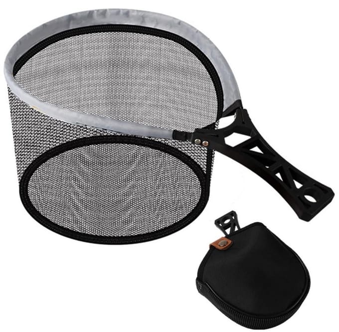 Dailygoods - Opvouwbaar Visnet met Hol Handvat - Visnet met Opbergtas