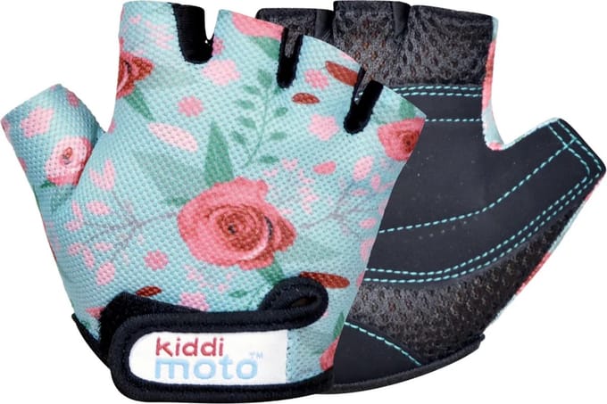 Kiddimoto Handschoenen - Kinderen - Floral - Bloemen - Blauw -Roze