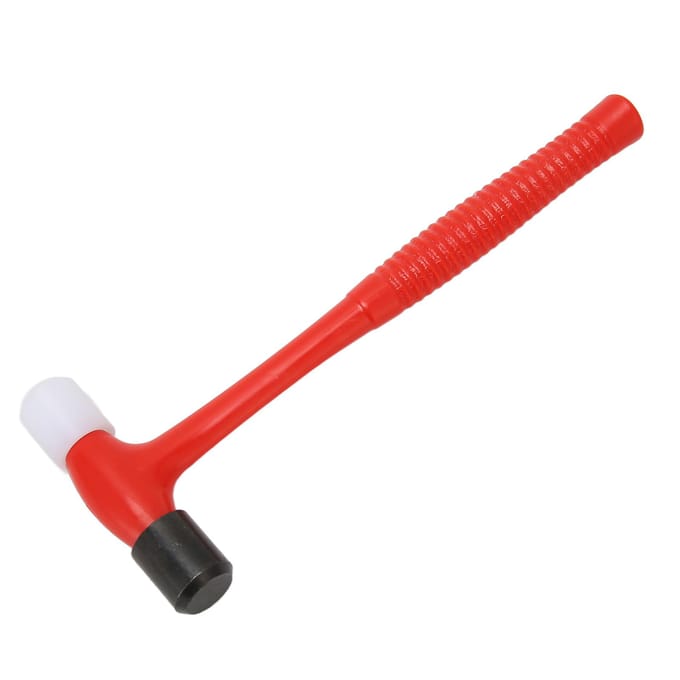 Plastic Dubbelkoppige Hamer Mini Zachte Plastic Hamer voor Sieraden Horloge Repareren red