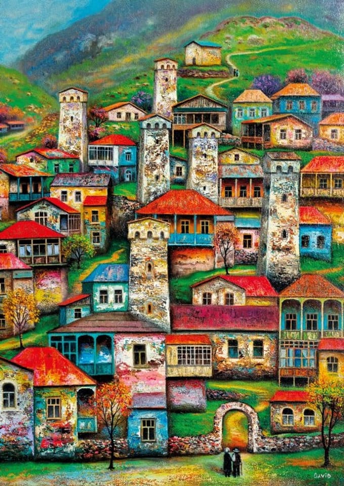 Magnolia puzzel Beautiful Village - 1000 stukjes legpuzzel.