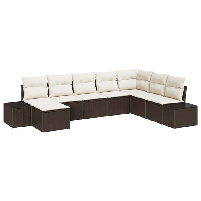 vidaXL Tuin Sofa Set 8 st poly rattan