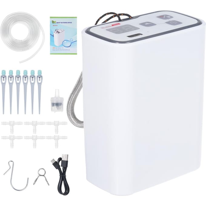 Oplaadbaar Bewateringssysteem Getimed Bewateren Ingebouwde Waterpomp 100 Getimede Combinaties 10 * Drie 6 X Three Way Connector 6 X Adjustable Drip Arrow