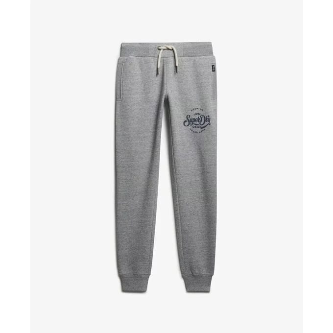 Superdry Premium Script Entry Joggingbroek Grey Grootte: 44