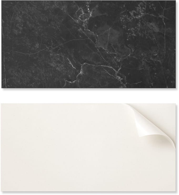 Zelfklevend vinylpaneel met print, 120x60 cm, marmerpatroon met nerven.