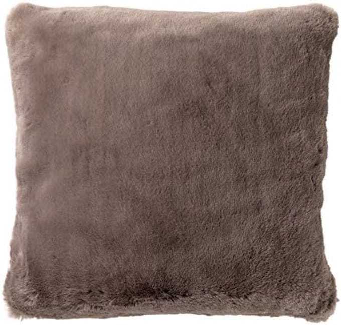 PromoHome Vierkant Decoratief Sierkussen - 45x45 cm Zachte Polyester Met Rits "Bruin"