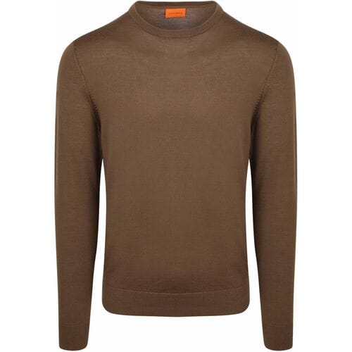 Suitable Merino Pullover Taupe - Maat XXL - Heren - Sweater