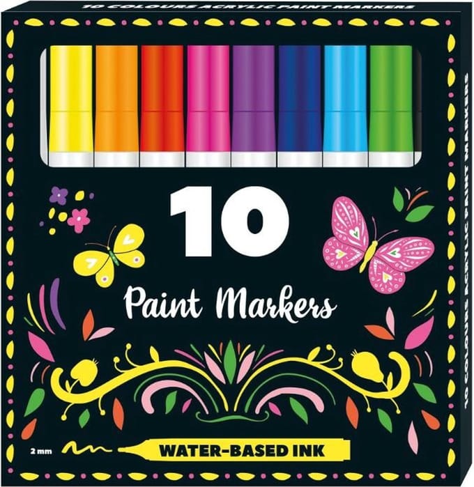 Set van 10 Acryl verfstiften