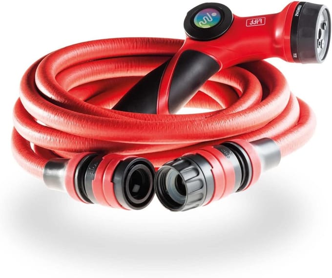 Tuinslang - Flexibele slang - Buitenwerk - Verlengt met water - 10 meter - Rood