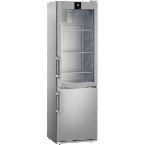 Liebherr RVS koel- & vriescombinatie PERFECTION - 232 liter - 1 glazen deur en 1 volle deur