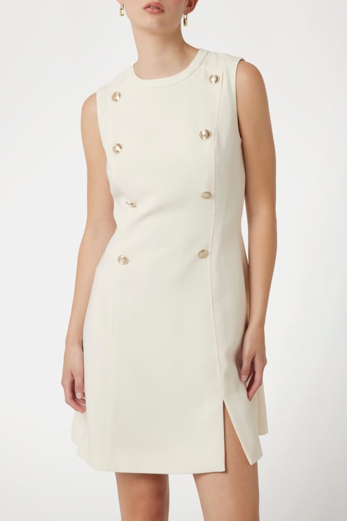 GUESS Marciano By  Leila Dress Eggshell Ecru Taglia: 40 | Abiti Mini Outlet | Donna | Marrone