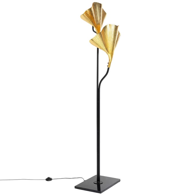 KARE Gingko Due vloerlamp met gouden bladeren