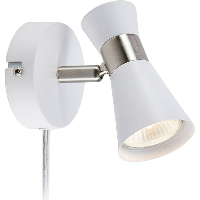 Markslöjd Wandlamp folie, draaibare spot wit/staal