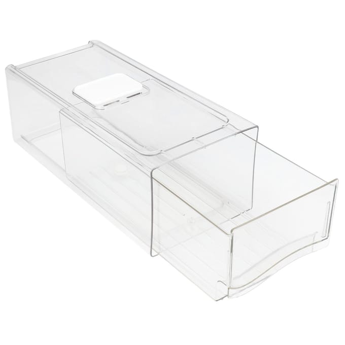 Koelkastcontainers Voedselkwaliteit Transparante Voorraadkast Opbergbak Stapelbare Classificatie Opberglade S white