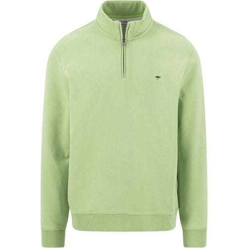 Fynch-Hatton Trui Sweat Troyer Zip Avocado / male