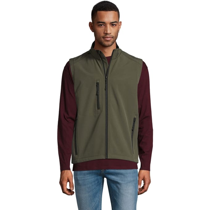 SOLS Heren Rallye Softshell Mouwloos Gilet (Leger)