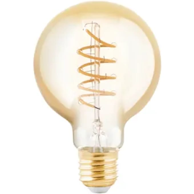 Eglo Ledfilamentlamp Globe - Amber - D8cm - Dimbaar - Warm Wit - E27 - 4w
