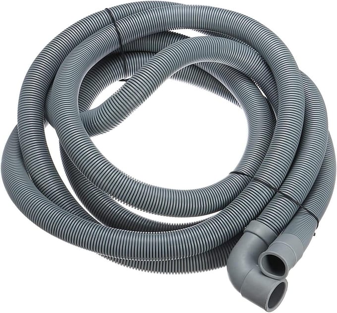 Afvoer Slang - Water Pijp - Wasmachine Aansluiten - Flexibele Verlenging - 4 Meter - Grijs