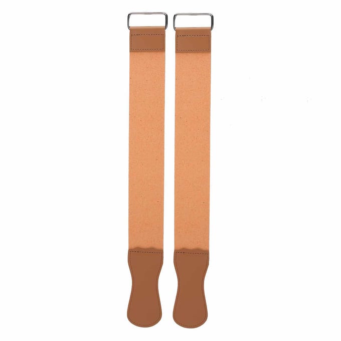 2 stks Scheermes Strop Dubbellaags Kapper Scheermes Slijpen Scheermessen Strop Riem brown