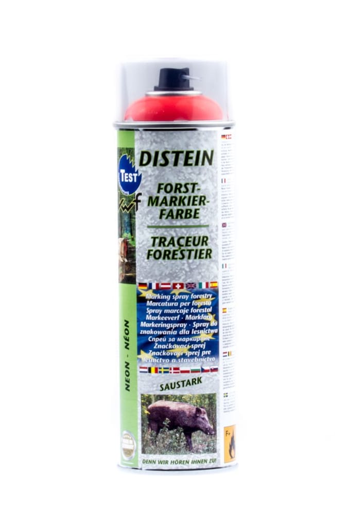 Distein fluor markeerverf hout neon rood