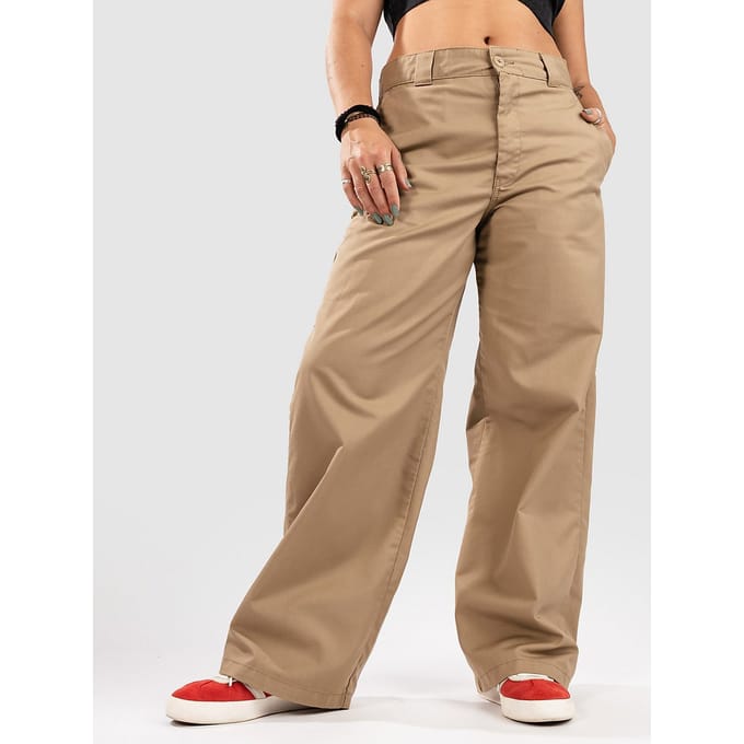 loose straight fit broek met steekzakken
